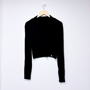 🌼NWOT🌼 LAIT DE POULE –‎ Black maternity & nursing crop top | Size XL*